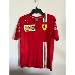 Puma Scuderia Ferrari F1 Racing Red T-Shirt Size Medium